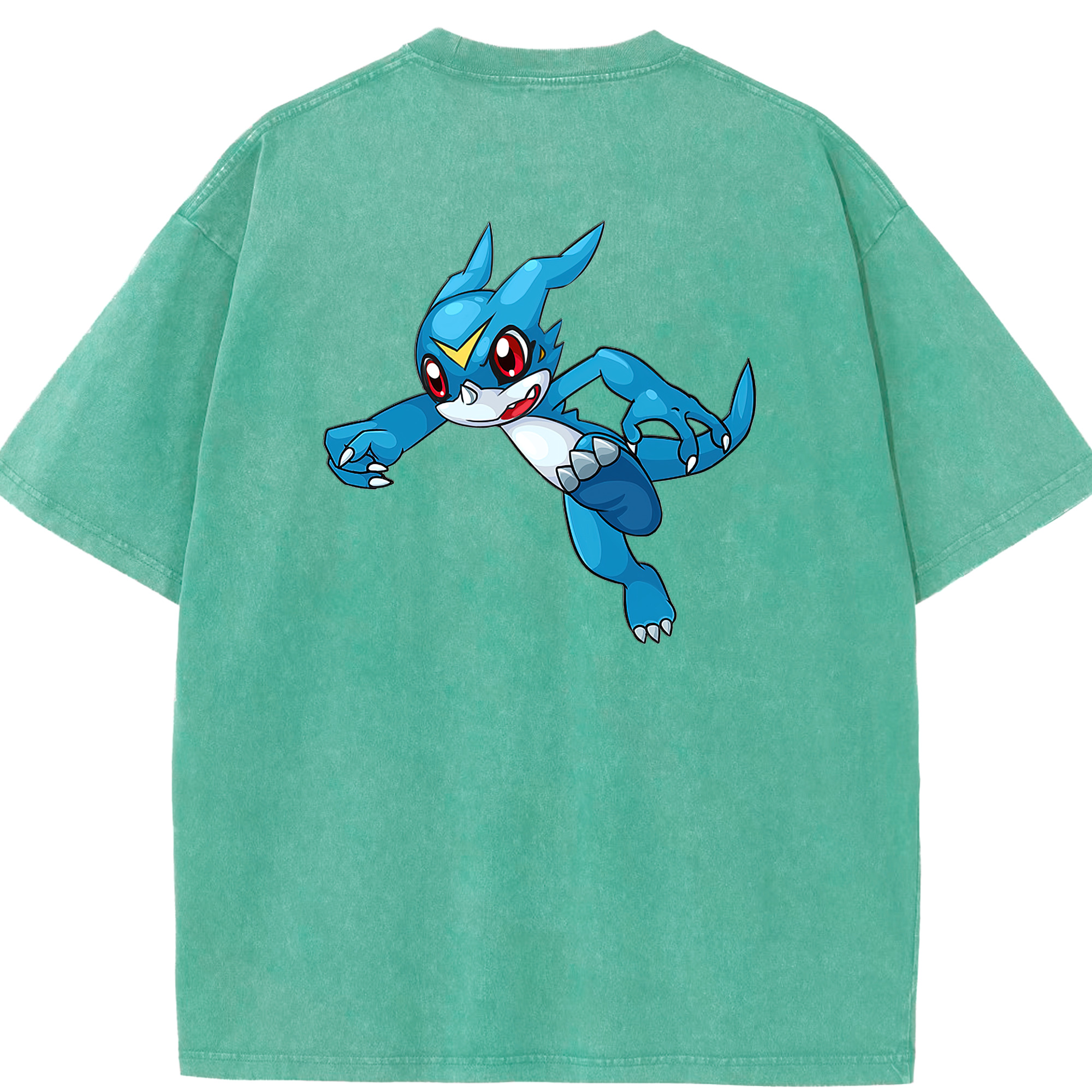 （画像用） Digimon デジタルモンスター/デジモン 綿100% ヴィンテージ風 半袖Tシャツ（背面プリント）